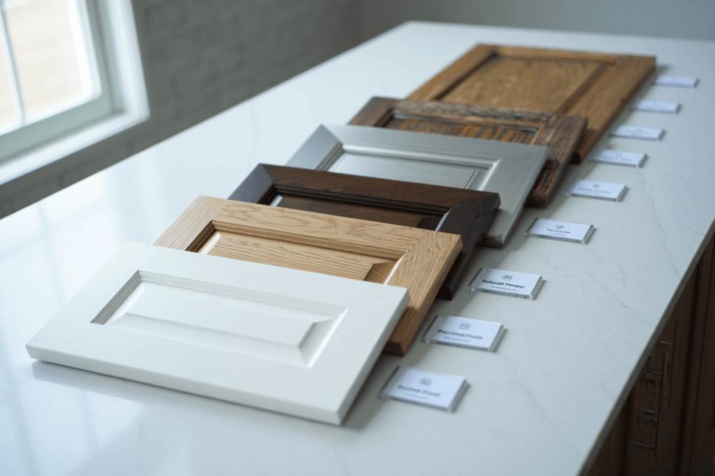 Painted cabinets Finish and Refaced Veneer