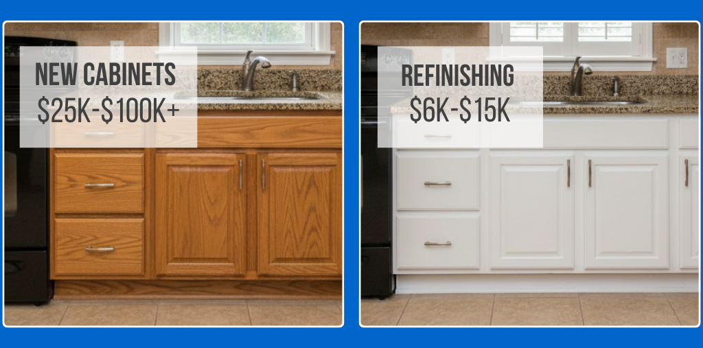 Cabinet refinishing vs new cabinets cost comparison